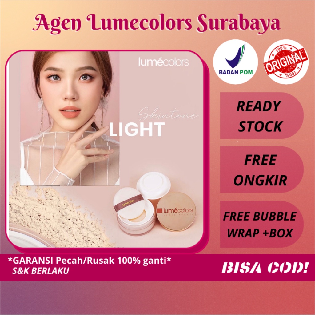 Lumecolors Loose Powder Light, Bedak Tabur Lumecolors Light, Loose Powder Lumecolors Light, Bedak Ta