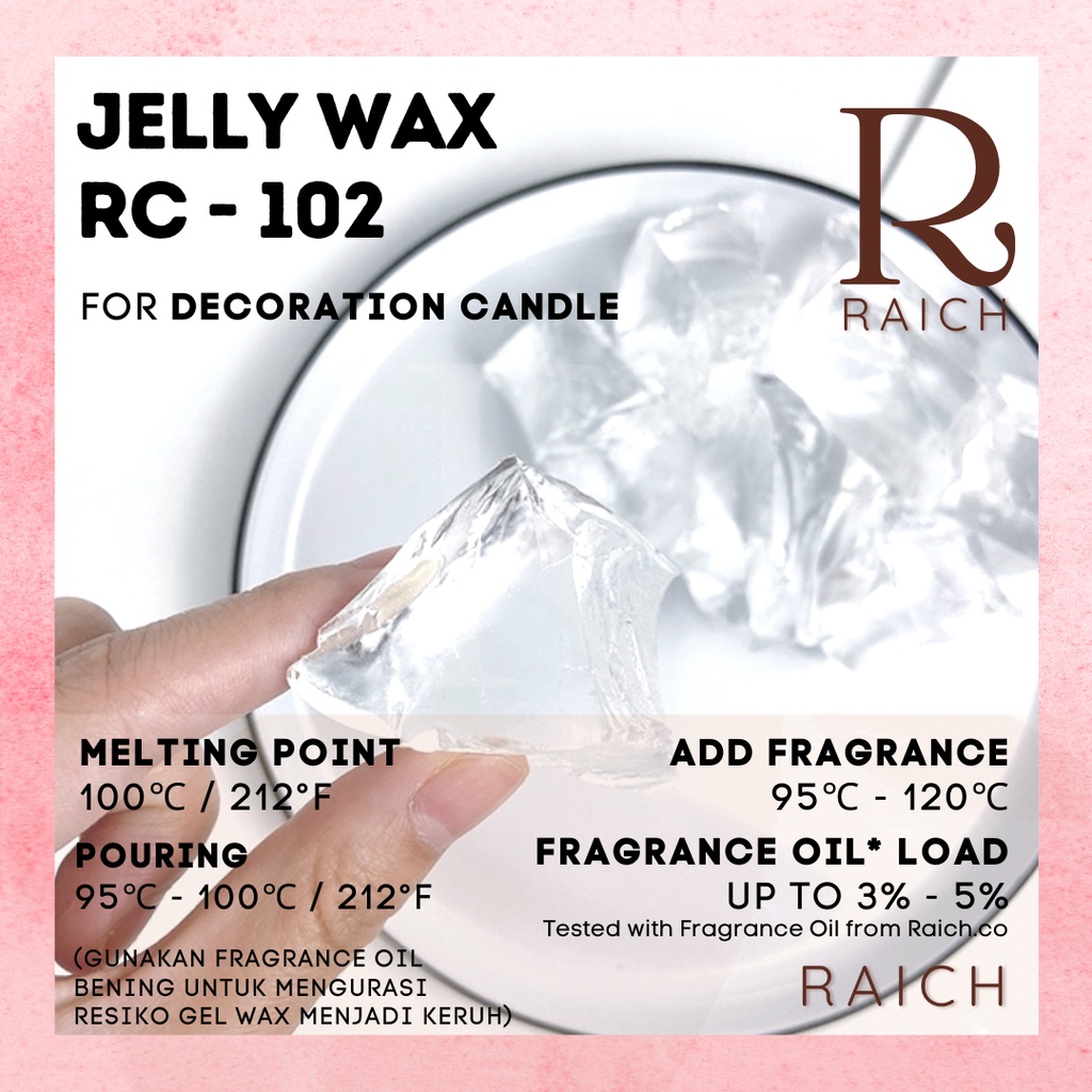 Raw Jelly Wax Gel 5KG Kristal Cyrstal Clear Bening Tembus Pandang Lilin Kerajinan Tangan DIY Candle Transparan