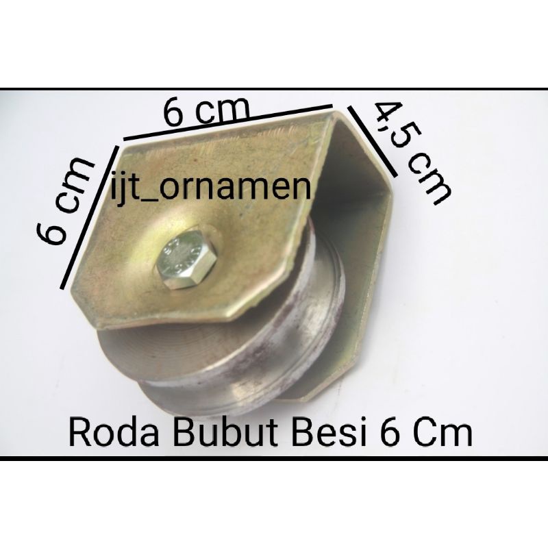 Jual Roda Bubut Besi Roda Pintu Gerbang 6cm Indonesiashopee Indonesia 3729