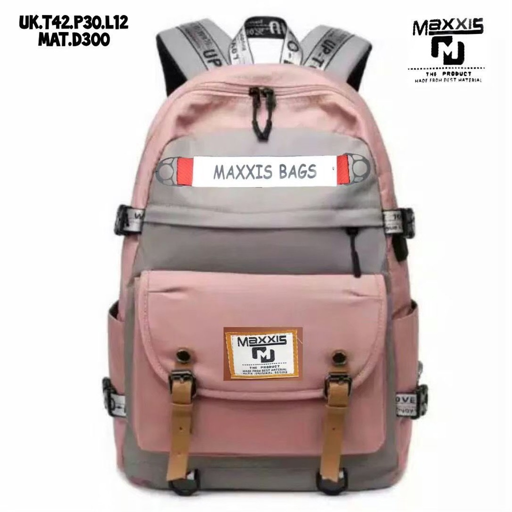 Dzakia_Bag -Tas Sekolah Anak Perempuan/Sd -Smp -Sma Backpack Ransel Wanita Cewek Motif Maxxis