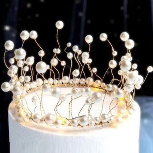 Cake Topper Mahkota Dekorasi Toper Kue Crown Ulang Tahun Birthday