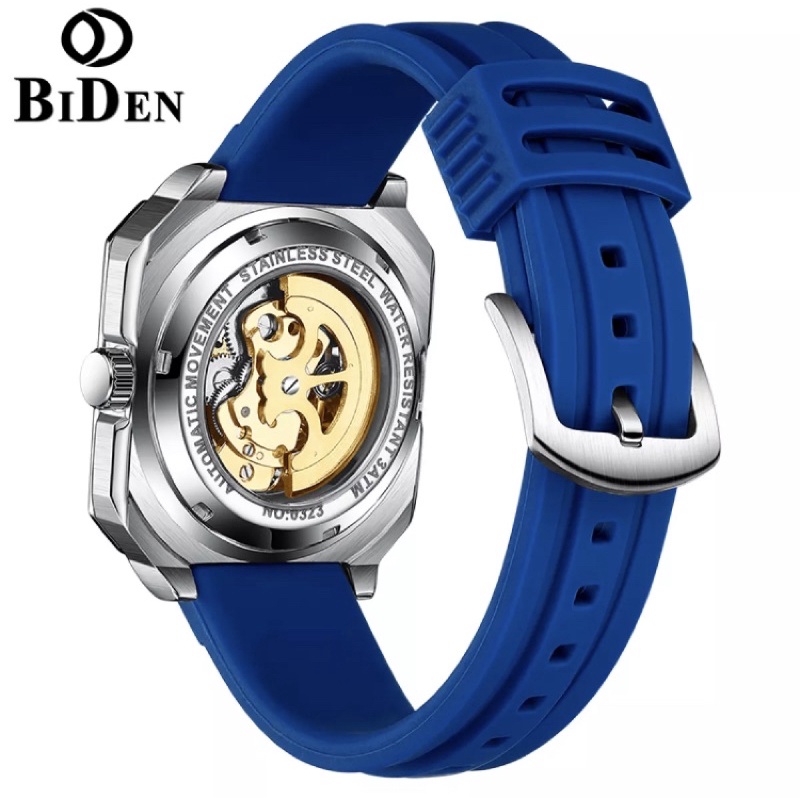 BIDEN Jam Tangan Pria Mekanik Otomatis Luxury Racing Style Gear Supercar Homage BR