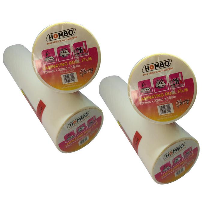 

LAMINASI ROLL GLOSSY / PLASTIK LAMINASI 32 MIC HOMBO