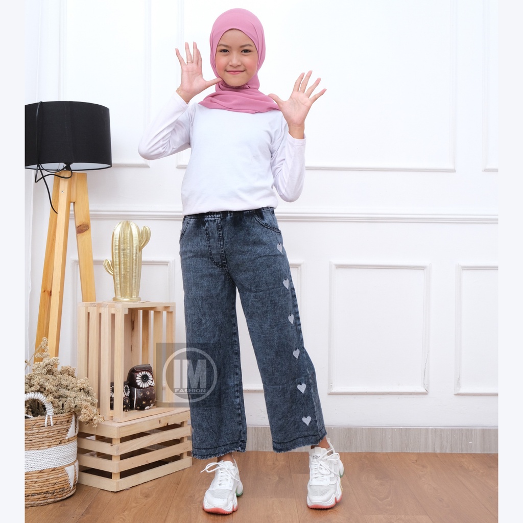 Love Pants Kids Celana Jeans Anak Perempuan Bordir Love