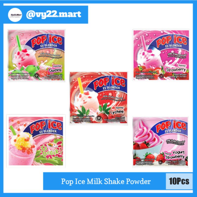 

Pop Ice Milk Shake Powder 1 Renceng = 10 Pcs (Part 3)