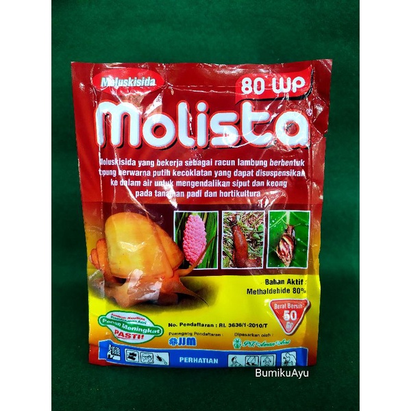 Moluskisida / Molista 80wp 50 gr kemasan kecil
