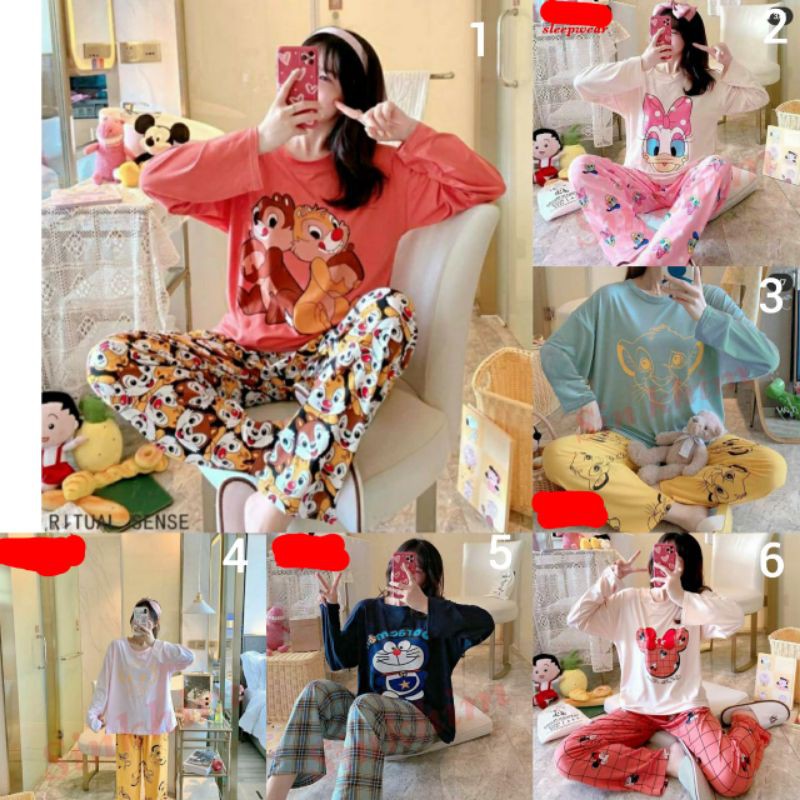 Baju tidur cewek Pp bahan spandek import halus