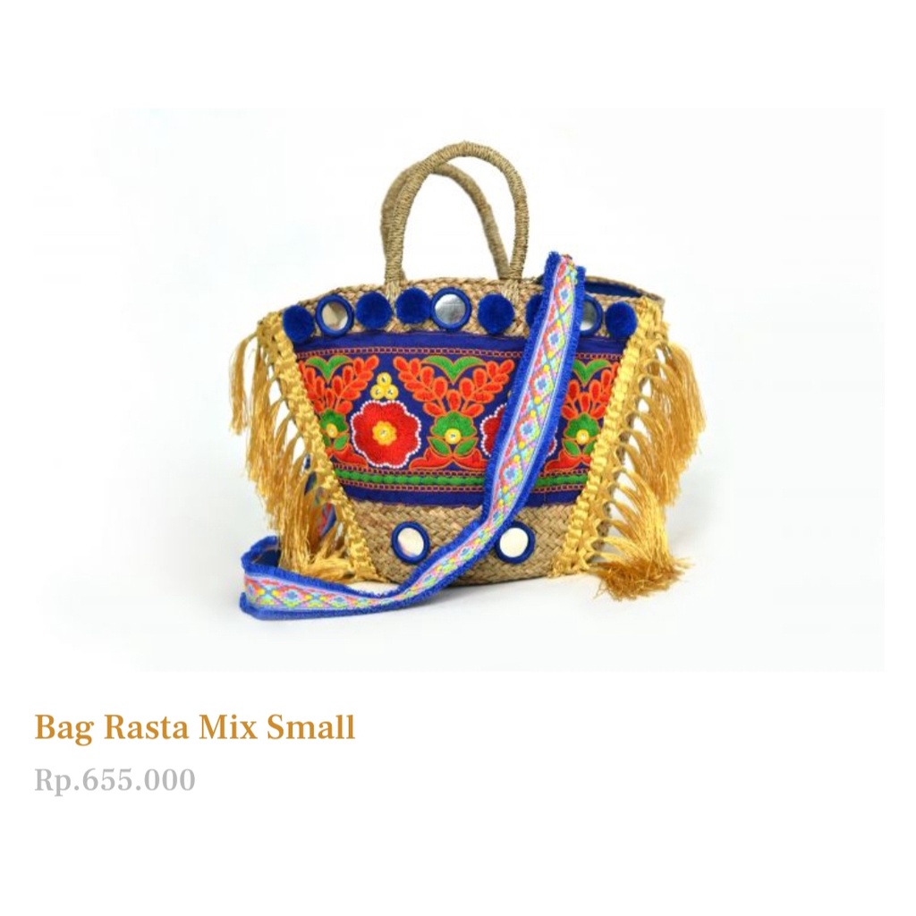 Handmade Handbag - Rasta Mix//Tas Wanita - Handmade//Tas Anyaman Rotan Wanita//Tas Unik