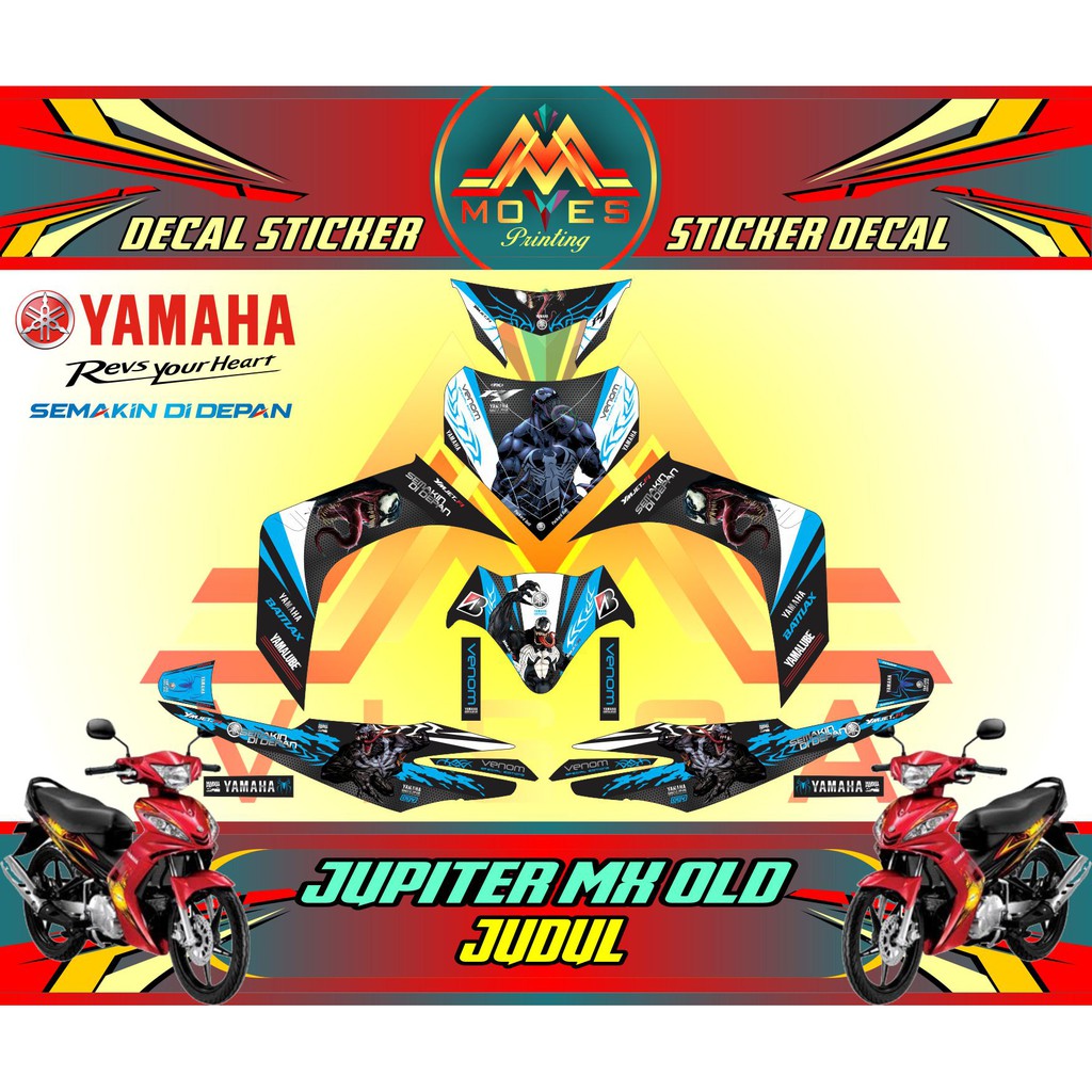 Decal Sticker Full Body Yamaha Jupiter Mx Lama Striping Motor Jupiter Mx Old Venom Shopee Indonesia