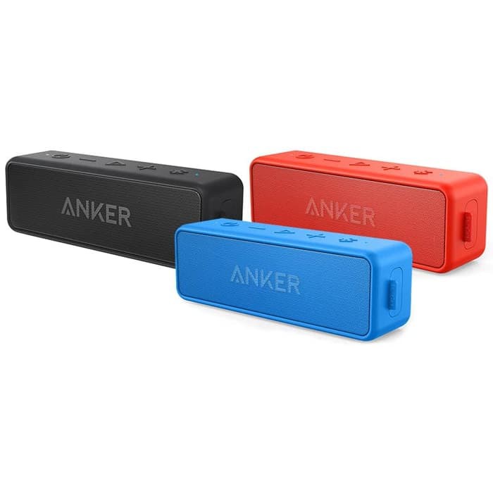 Anker Soundcore 2 Portable Bluetooth Wireless Speaker anti air asli   Biru