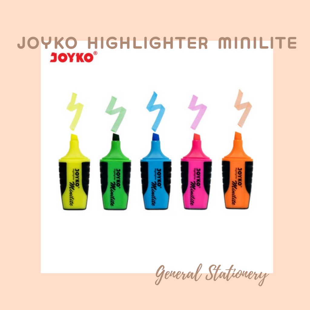 

Joyko Minilite Highlighters HL-26 ~ HL-30 / Joyko Penanda Warna Mini