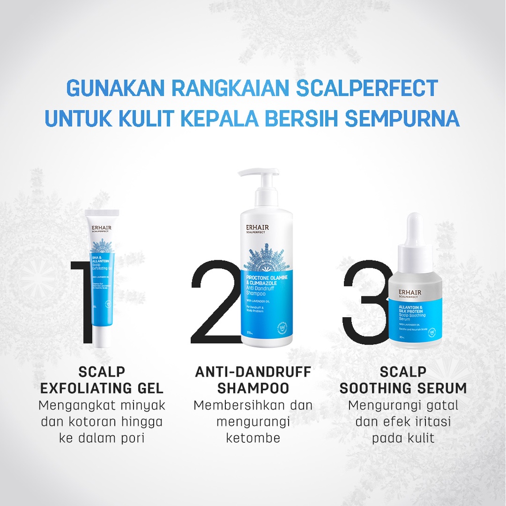 ERHAIR Scalperfect Allantoin &amp; Silk Protein Scalp Soothing Serum 30ml - Perawatan Kulit Kepala