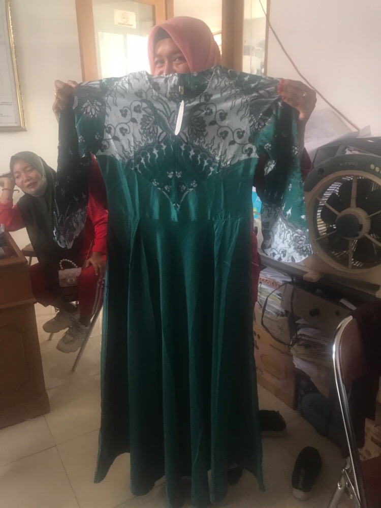 Baju Batik Couple Gamis Muslim Gaun Pakaian Wanita Kebaya Perempuan Fashion Cewek Cewe Pekalongan A9