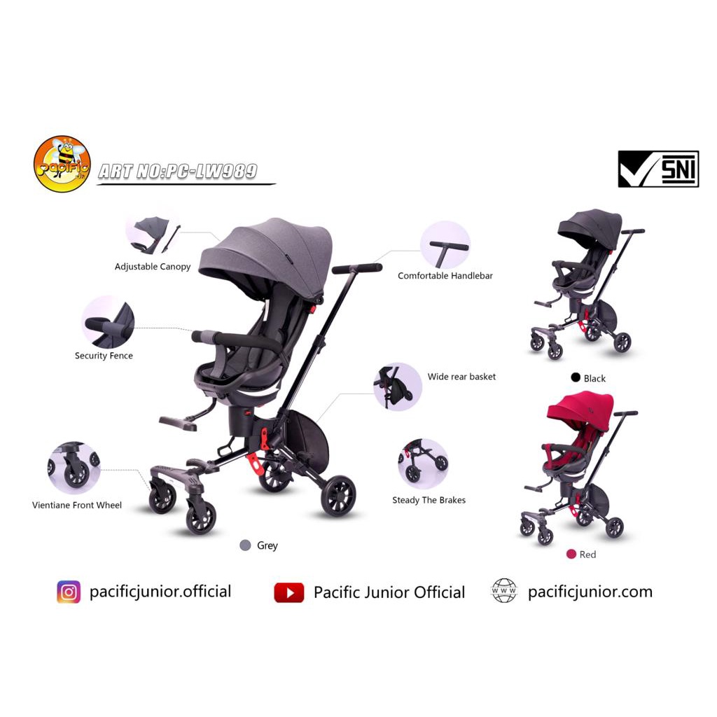 Kereta dorong anak bayi pacific LW 979 989 999-1 baby stroller bisa dilipat cabin size LW979 LW989 LW999-1 LW120 LW 120 LW121 LW 121 LW126 LW 126 LW131 LW 131 LW132 LW 132