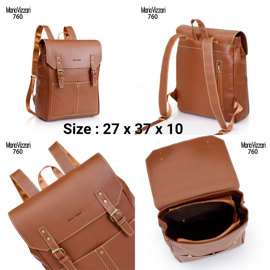 Tas Ransel Pria Kulit Mario Vizzari Grayson (760) - Laptop