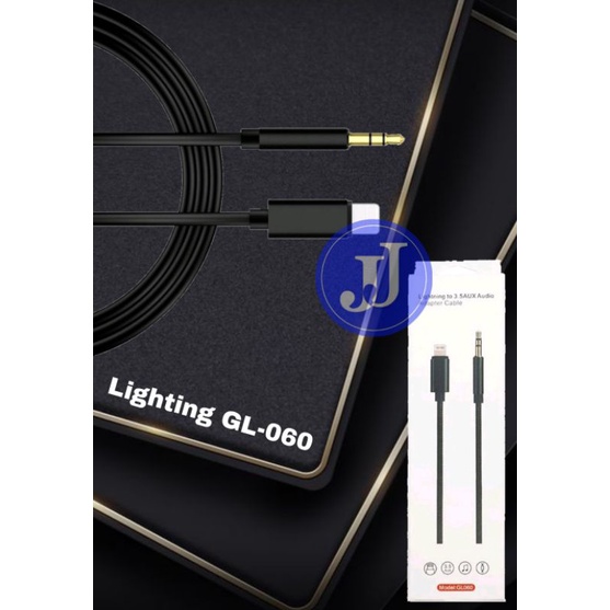 LIGHTNING AUDIO TO JACK 3.5mm AUX AUDIO ADAPTER CABLE GL-060 100cm