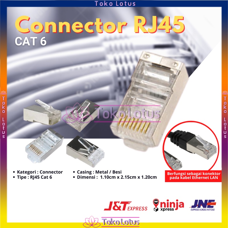 Bisa Bayar Ditempat Konektor RJ45 Cat6 50 pcs / 100pcs