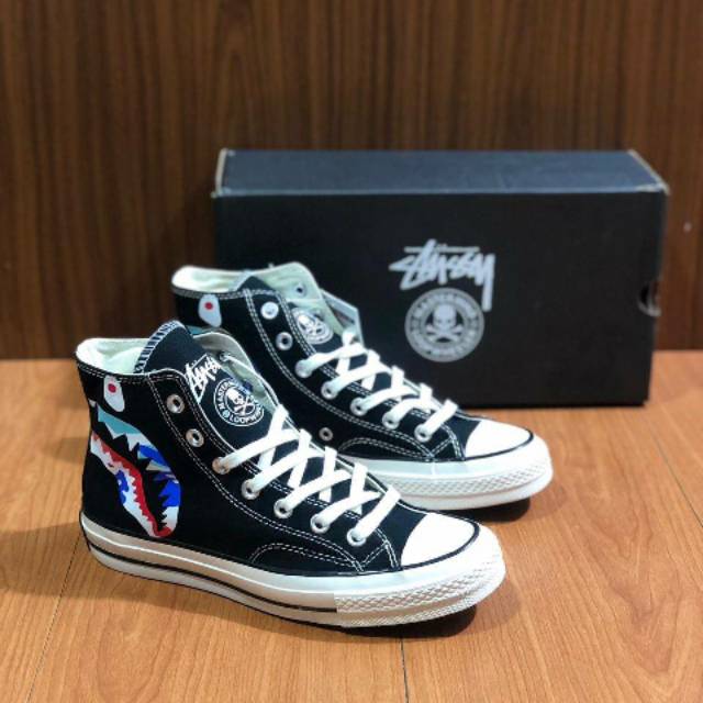 Sepatu Converse X Bape Colabs Stussy  Mastermind