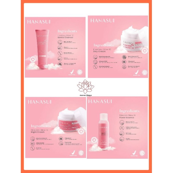 HANASUI FLAWLESS GLOW 10 SET ecer / HANASUI SKINCARE FLAWLESS GLOW