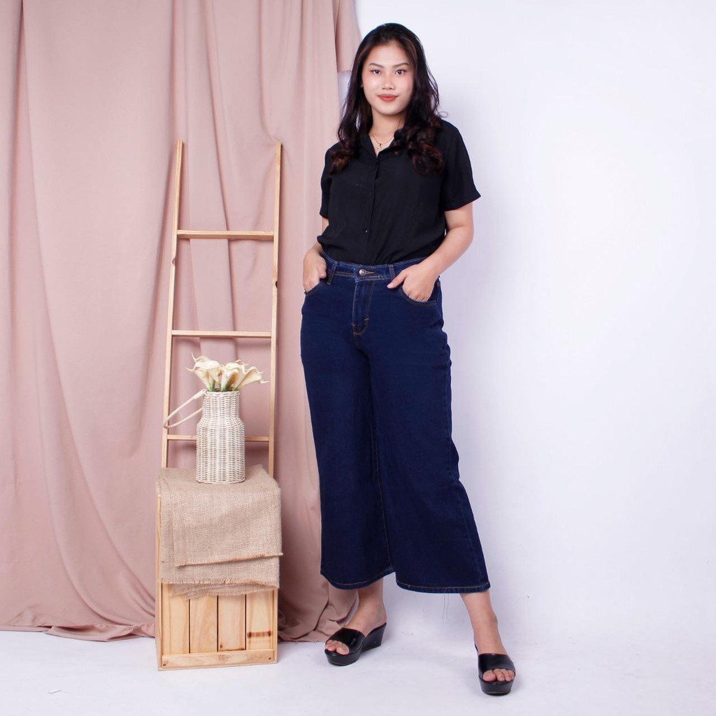 Kulot Jeans Dark Blue Jumbo