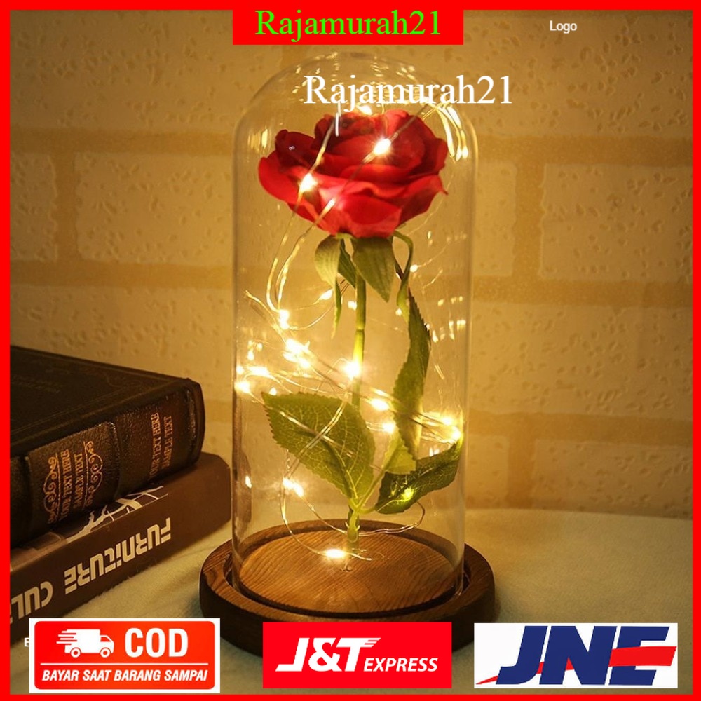 Lampu Hias Lampu Tidur Dekorasi Bunga Mawar LED Beauty and The Beast Rose - AC01