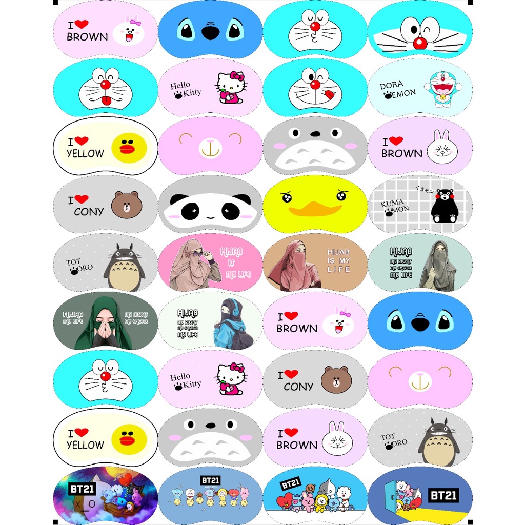 MASKER PENUTUP MATA GEL TIDUR MOTIF KARAKTER / MASKER MATA GEL / PENUTUP MATA GEL