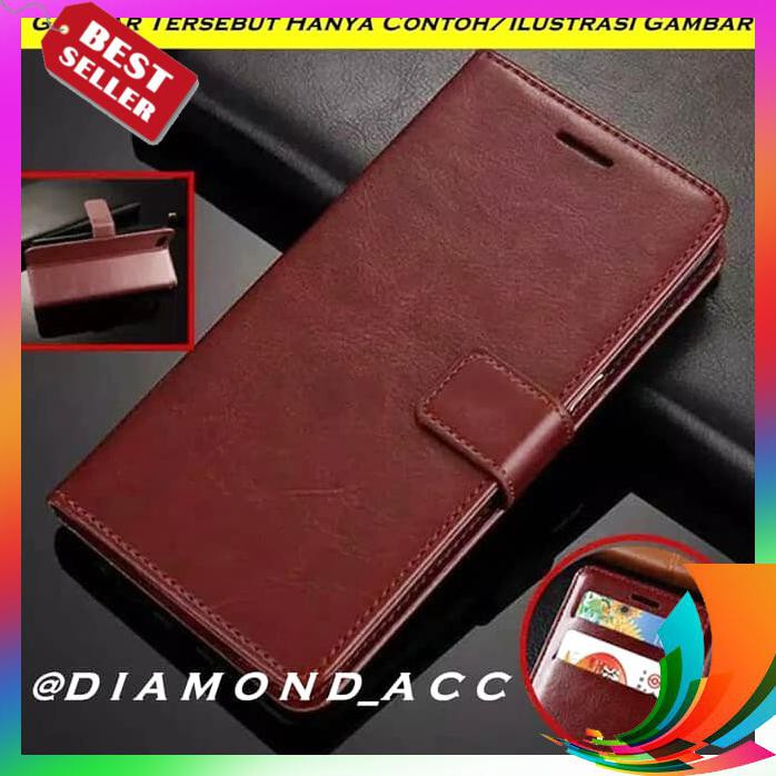 【TERBARU】 Flip Wallet ASUS ZENFONE MAX PRO M2 LEATHER FLIP CASE KULIT
