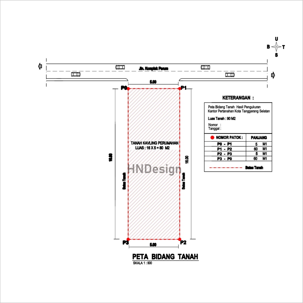 Peta Bidang Tanah File DWG AutoCAD Untuk PBG dan IMB Izin Mendirikan Bangunan Persetujuan Bangunan G