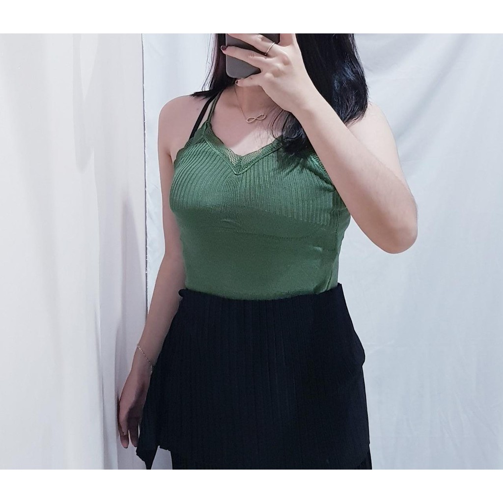 4018 sexy sling knit top