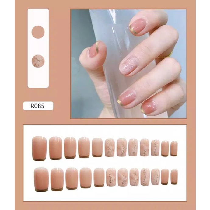 Kuku Palsu Murah 24pcs/FakeNails/Fake Nail/ kuku cantik/Kuku Palsu