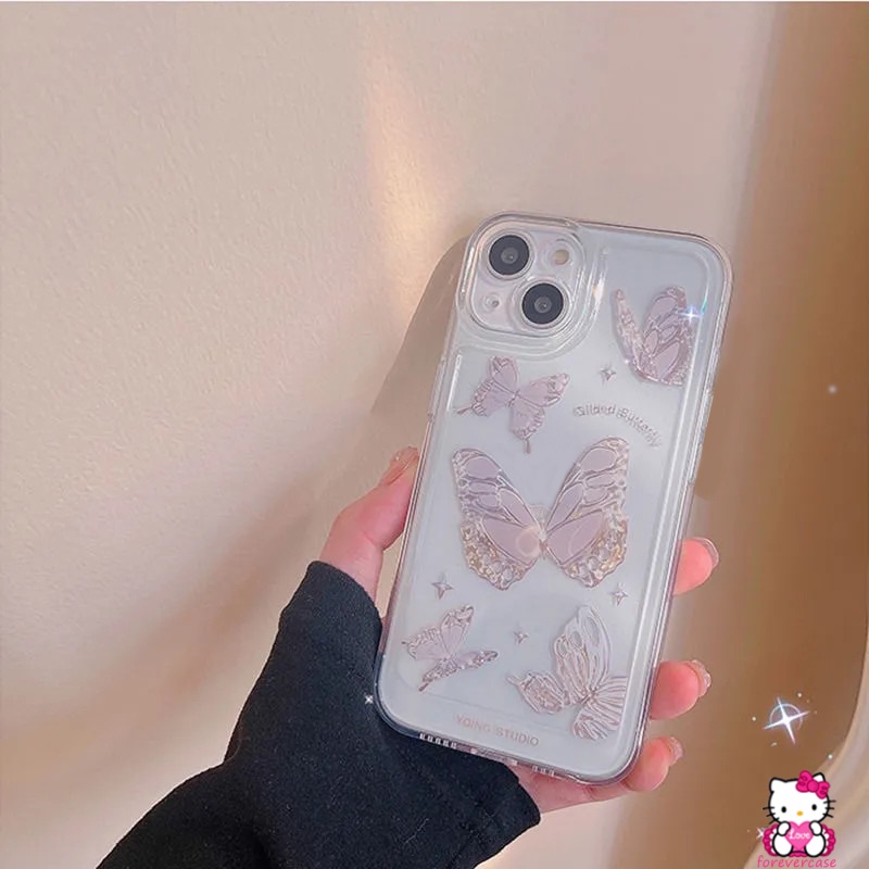 Soft Case Transparan Motif Kupu-Kupu Untuk Vivo Y15S Y20 Y12s Y21S Y21 Y33S Y12i Y93 Y75 Y01 Y51 V21 Y15A Y21A Y12A Y11 Y1S Y23 Y20 Y21 Y30 Y23 Y15 Y21E Y20 Y21A Y21A Y23 Y1S Y21