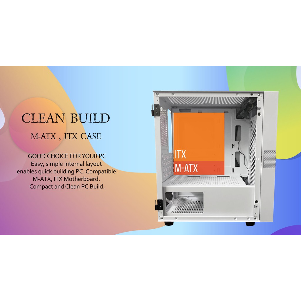 Cube Gaming OZLLO OZZLO White + 1 Fan RGB Casing PC