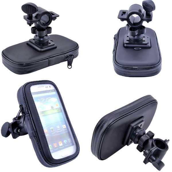 Holder Anti Air Universal 6,3&quot; Holder GPS Sepeda Motor Stang Anti Air Dudukan Hp Handphone