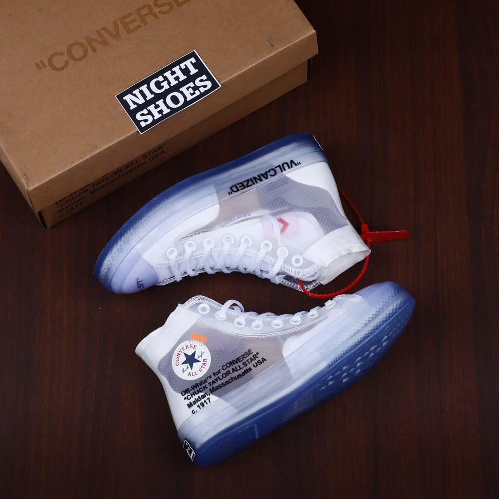SEPATU CONVERSE HI CHUCK TAYLOR ALL STAR VULCANIZED TRANSPARAN VIRGIL ABLOH IMPORT MADE IN VIETNAM
