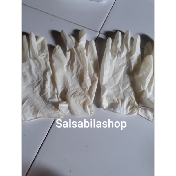 sarung tangan karet latex sarung tangan sekali pakai sepasang 2pcs