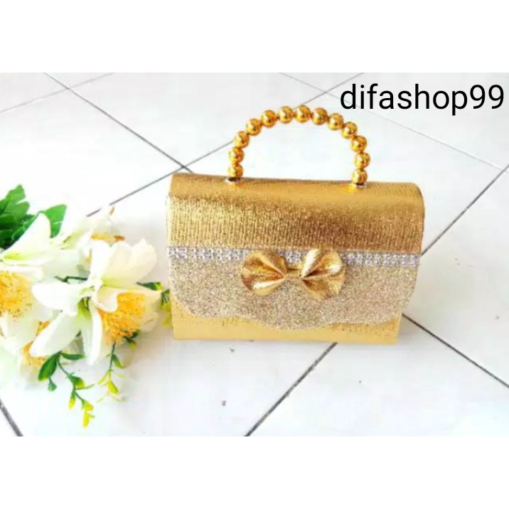 TAS PESTA MUTIARA PITA MODEL CLUCTH DAN SELEMPANG TERKESAN MEWAH DAN ELEGAN DERA SHOP99