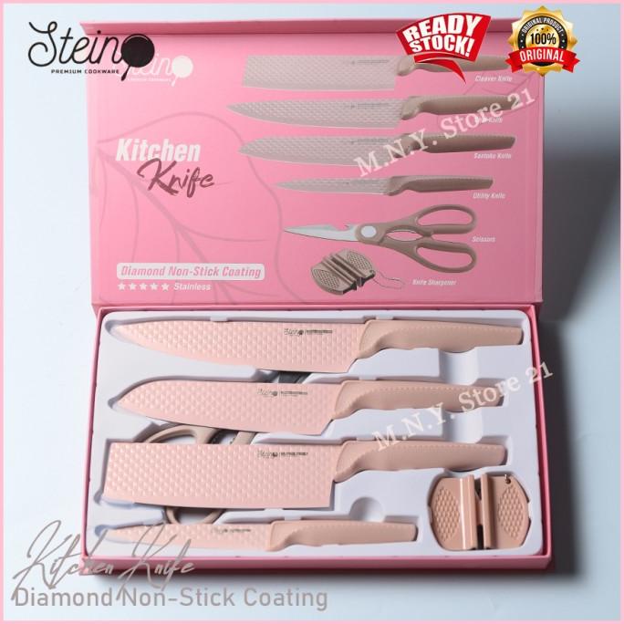 Steincookware Diamond Knife Set in 6 ( Set Pisau Dapur )