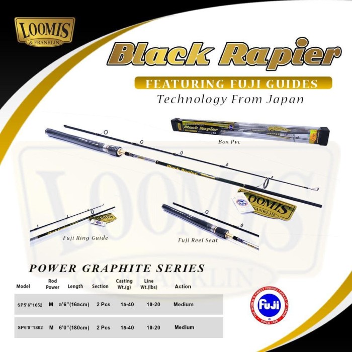 joran loomis black rapier 165 joran carbon