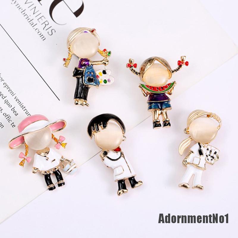 (Adornmentno1) Bros Pin Enamel Desain Gadis Untuk Wanita