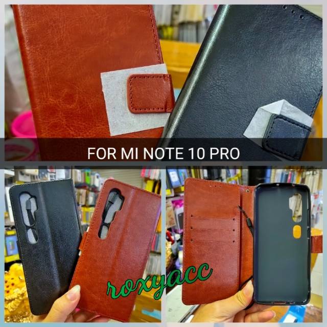 XIAOMI MI NOTE 10 PRO FLIP CASE LEATHER KULIT MODEL DOMPET FLIP COVER MI NOTE 10 , MI NOTE 10 PRO