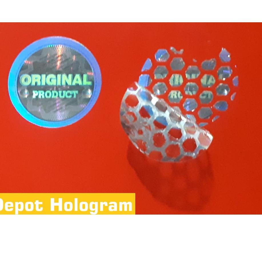 

Promo besar Stiker hologram 3D original product Classic uk.d. 2 cm - segel rusak sarang tawon