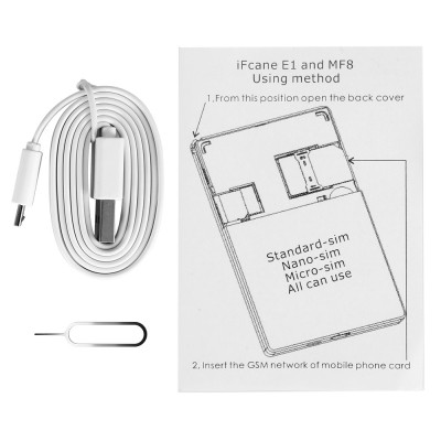 Baru iFcane E1 Quad Band Unlocked Mini Card Phone Bluetooth 2.0 MP3 FM Alarm Clock Terlaris