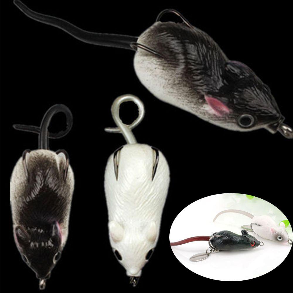 TOP 5.5cm /10.5g Umpan Tikus Lembut Panas Mata Manusia Hidup Wobblers Snakehead Hooks