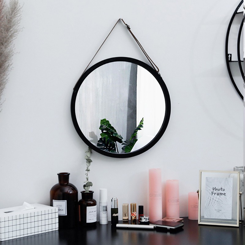 Nordic ins dinding cermin dekorasi latar belakang hiasan dinding cermin rumah kamar tidur hiasan