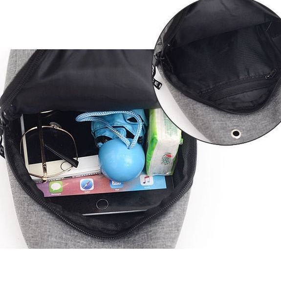 (Cod) Tas Selempang Pria Qiwufy/Qivuey | Sling Bag Earphone Hole