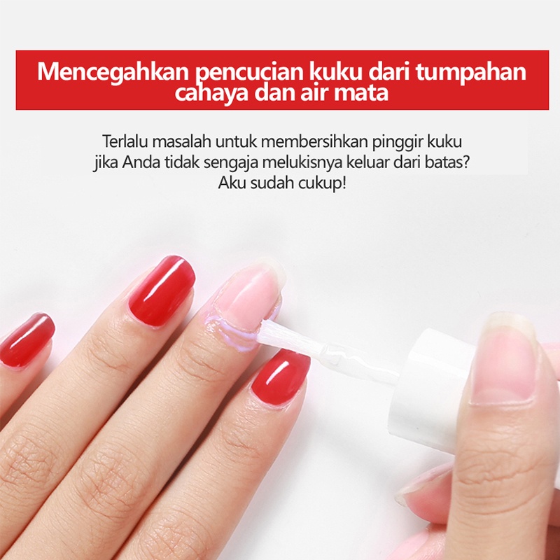 ALNECE 【Bisa Sholat✔️】 Perawatan Kutek peel off Baseminyak kilap minyak dasar halal muslimah kuku