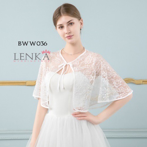 [READY STOCK] BOLERO WANITA PESTA PERNIKAHAN AKSESORIS WEDDING PUTIH BWW036