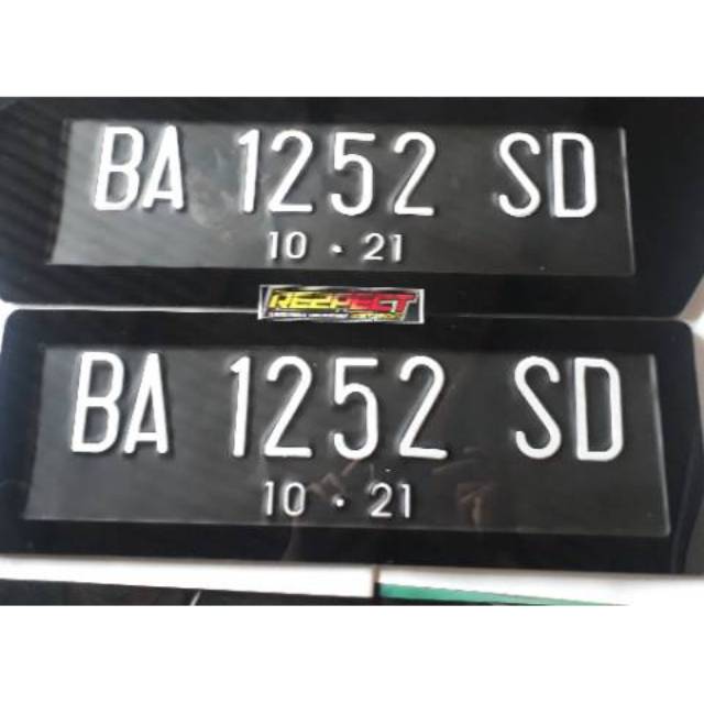 Plat mobil akrilik custom