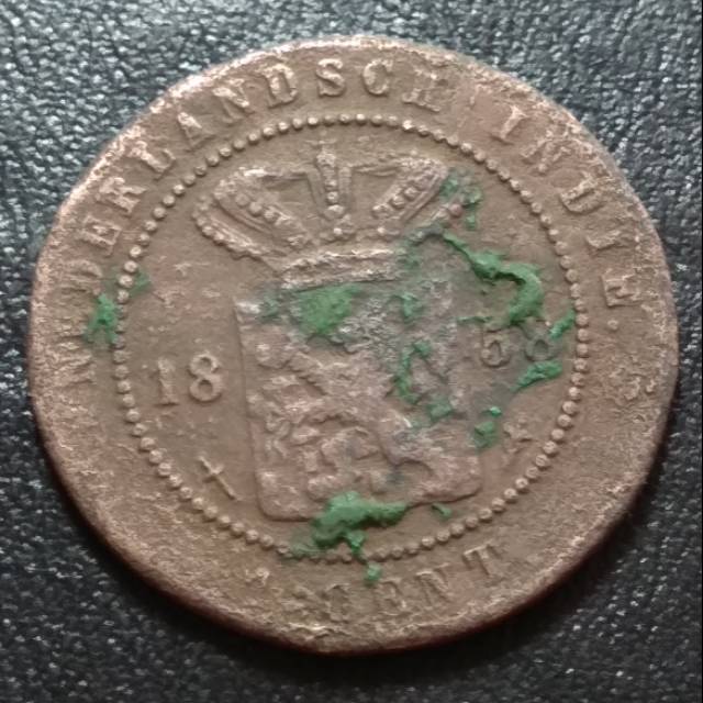 #35 Uang Kuno 1 Cent Nederland Indie Tahun 1858