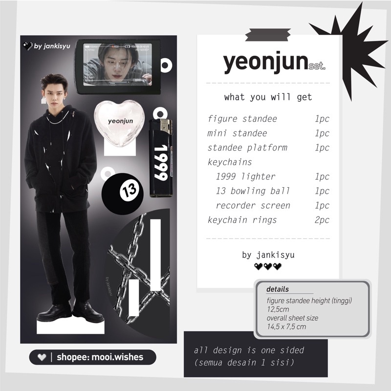 Yeonjun TXT Acrylic Sheet Standee Keychain [READY - LIMITED] by jankisyu